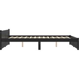  Okvir za krevet od masivnog drva crni 135 x 190 cm bračni | shoptok.hr