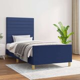  Okvir za krevet s uzglavljem plavi 100x200 cm od tkanine Cijene