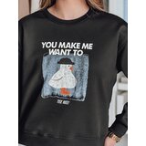 DStreet Bluza damska oversize z nadrukiem GOOSHY czarna | Shoptok.si
