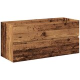 vidaXL Ormarić s ugrađenim umivaonikom boja starog drva 101x39,5x49 cm | shoptok.hr