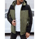 DStreet Kurtka męska zimowa z odpinanym kapturem zielona | Shoptok.si