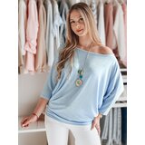DStreet Bluzka damska masełko oversize z wisiorkiem LUZVIA błękitna | Shoptok.si