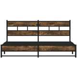 Metalni okvir kreveta bez madraca boja hrasta 193x203 cm | shoptok.hr
