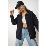  Women's Black Gabardine Linen Shirt Jacket | Eponuda.ba
