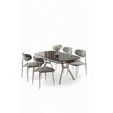 Hanah home trpezarijski set, 5 dijelova, siva | Eponuda.ba