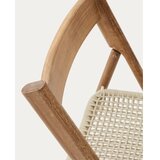 Kave Home Leseni vrtni stol v beli in naravni barvi Dandara - | Shoptok.si