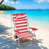 Songmics Plažni stol 68x63x75 cm rdeč, (5000248911) Cene
