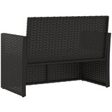  Vrtna klupa s jastucima crna 105 cm od poliratana | shoptok.hr