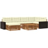  Set vanjskih sofa 7 kom. Prirodna i krem | shoptok.hr
