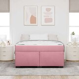  Posteljni okvir z vzmetnico z vzmetnico Roza 140 x 200 cm Žamet | Shoptok.si