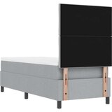  Krevet s oprugama i madracem i LED svjetlom svjetlosiva 80 x 200 cm tkanina | shoptok.hr