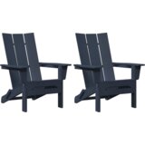 vidaXL Zložljivi Adirondack stoli 2 kosa Mornarsko modra 74.5x80.5x90 cm HDPE | Shoptok.si