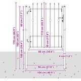  Ogradna vrata HORST 100 x 125 cm Metal Crna Može se zaključati | shoptok.hr