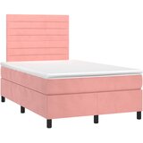  box spring s madracem LED ružičasti 120x200cm baršunasti | shoptok.hr