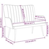  Kauč za dvoje Crna 115 x 61 x 87 cm Baršun | shoptok.hr