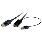 Roline HDMI / DisplayPort / USB priključni kabel DisplayPort vtič\, HDMI-A vtič\, USB-A vtič 3.00 m črna 11.04.5993 zaščiten HDMI kabel, (20418404) | Shoptok.si