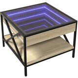 vidaXL Klubska mizica z neskončnimi LED sonoma hrast 50x50x38 cm | Shoptok.si