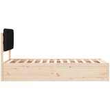  Krevetni okvir s tapiciranim uzglavljem Crna 90 x 200 cm | shoptok.hr