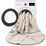 Lorena Canals Okrogla preproga iz bombaža Trace - Natural, Black | Shoptok.si