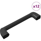 Drška Jednobojno 12 pcs Crna 380 x 34 x 85 mm Aluminij i PP | shoptok.hr