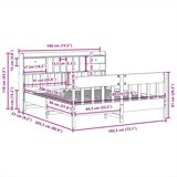 vidaXL Posteljni okvir brez vzmetnice bel 180x200 cm trdna borovina | Shoptok.si
