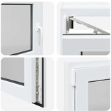 vidaXL Kletno okno "RISOR" 100x70 cm vrtljivo-nagibno DIN levo belo | Shoptok.si