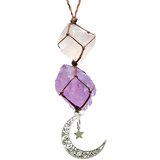 INF Kristalni obesek za avto iz kijanita in amazonita z vrvico Pink+Purple, (21741470) | Shoptok.si