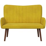 SOFA za dvije osobe Žuta 115 x 61 x 87 cm Baršun | shoptok.hr