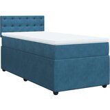 Box spring krevet s madracem plavi 90x200 cm baršunasti | shoptok.hr