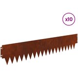  Ograda oko Travnjaka 10 pcs 103 x 20 cm metal Rđa | shoptok.hr