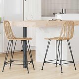  Barski stolac 2 pcs 44,5 x 54,5 x 97,5 cm Ratan i čelik | shoptok.hr
