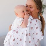 BabyOno Tetra pelene Muslin Ruže, roza | shoptok.hr