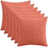  Presvlaka za jastuk 6 pcs ALMELO Crvena narančasta 40 x 40 cm Slike