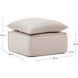 Kave Home Bež lanen tabure Anarela – | shoptok.hr