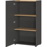 Germania Antracitno siva biblioteka u dekoru hrasta 61x110x34 cm Adrano – | shoptok.hr