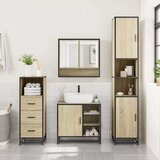 vidaXL 3-dijelni set kupaonskog namještaja boja hrasta sonome drveni | shoptok.hr