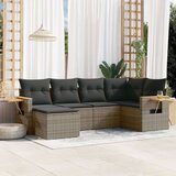vidaXL 6-dijelni set vrtnih sofa od poliratana s jastucima sivi | shoptok.hr