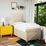 Krevet s oprugama i madracem krem 90 x 190 cm od tkanine | shoptok.hr