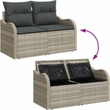  Sjedeća garnitura za vrt 9 pcs Svjetlosiva Poli Ratan | shoptok.hr