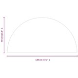 Staklena ploča za kamin polukružna 1200 x 600 mm | shoptok.hr
