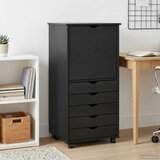  Mobilni ormar Crna 53 x 39 x 103 cm Čvrsto borovo drvo | Eponuda.com