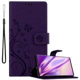 Cadorabo Samsung Galaxy NOTE 10 PLUS temno modra - ovitek v cvetličnem dizajnu z magnetnim zapiranjem, stoječo funkcijo in režami za kartice, (20563461) | Shoptok.si