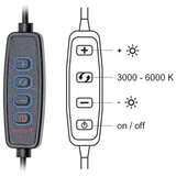  Ecolite LU13C-CR-LED Prigušiva stona lampa PRIM LED/10W/230V 3000-6000K crna | Eponuda.com