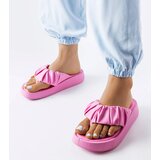 Gemre Pink flip-flops with ruching Filena | Shoptok.si