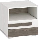 Noćni stočić SARPA 45x46 cm bela/braon | Eponuda.com