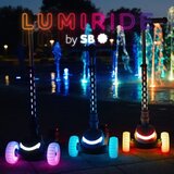  Kotači skutera na tri kotača Rainbow Lumiride LED 7 boja / 20 programa - crni | shoptok.hr