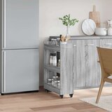 vidaXL Ormarić s kotačima 60 x 22 x 79 cm od konstruiranog drva | shoptok.hr