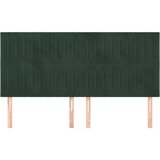  Uzglavlja 4 kom tamnozeleni 80x5x78/88 cm baršunasti | shoptok.hr