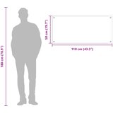  Kuhinjski zid Crna 110 x 50 cm Staklo otporno na udarce | shoptok.hr