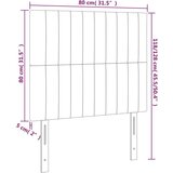  Uzglavlje tamnosivo 80x5x118/128 cm od tkanine | shoptok.hr